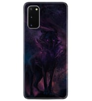 Samsung A02S A03S A10 A12 A13 A21S A22 Kılıf Desenli Silikon Black Purple Wolf 1791