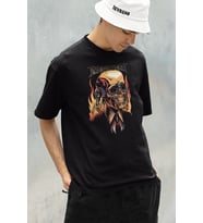 Tasarım Megadeth Baskılı Unisex Oversize Rock Metal Tişört