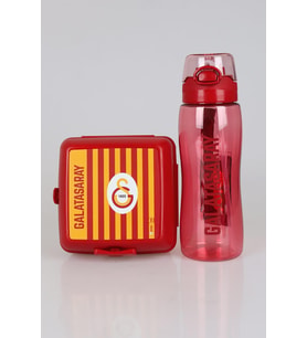 "DEKOMUS CEP DEFTERİ HEDİYELİ" YENİ SEZON LİSANSLI GALATASARAY 700 ML MATARA VE 2 KATLI BESLENME KABI / LUNCH BOX SETİ