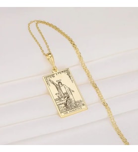 Kişiye Özel The Magician Tarot Kolye 925K Gümüş (Gold)