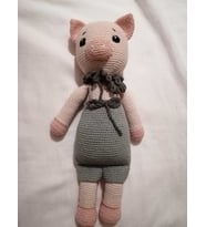 Sevimli Domuzcuk Amigurumi Organik Oyuncak