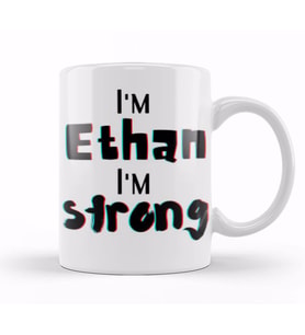 Ethan Name personalized Custom vintage Retro Rainbow Design Gift Baby Gift For Him Kupa Bardak Porselen