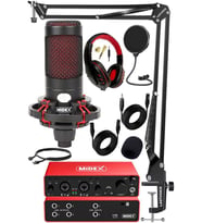 Midex Functional Paket-2 Stüdyo Ekipmanları Mikrofon 4 Çıkış Ses Kartı Full Set