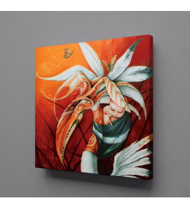 BEBEK VE LEYLEK KANVAS TABLO 30x30cm (Karışık)