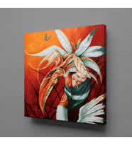 BEBEK VE LEYLEK KANVAS TABLO 30x30cm (Karışık)