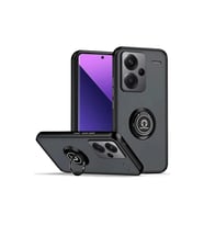 Xiaomi Redmi Note 13 Pro Plus Kılıf Montreal Yüzüklü Silikon Kapak - Siyah