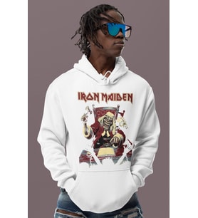 Iron Maiden Rock Metal Müzik Grubu Baskılı Unisex Oversize Hoodie