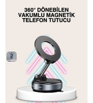 Güçlü Mıknatıslı Vakumlu Araç Telefon Tutucu Alüminyum Gövde