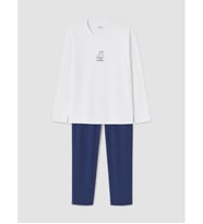 LC WAIKIKI Beyaz Regular Fit Erkek Pijama Takımı