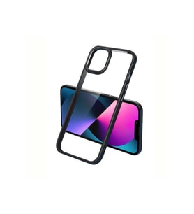 Apple iPhone 12 Pro Max Uyumlu Kılıf Zore Krom Kapak (Siyah)
