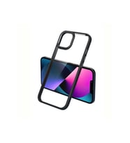 Apple iPhone 12 Pro Max Uyumlu Kılıf Zore Krom Kapak (Siyah)
