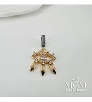 Zirkon Taşlı Pirinç Charmlar - Charm0005