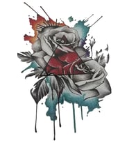 Caş Dekorasyon Çiçek Figürlü Geçici Dövme Tattoo