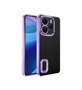 Xiaomi Redmi Note 14 4G Uyumlu Kılıf Kamera Korumalı Logo Gösteren Zore Omega Kapak