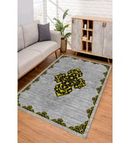 Dijital Kaymaz Taban Yıkanabilir Renkli Salon Halısı Mutfak Halısı Yolluk ND-SD-1085 (Gold)
