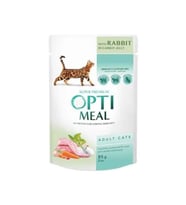 OptiMeal Havuç Jöleli Tavşanlı Kedi Konservesi 85 Gr