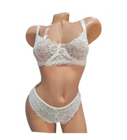 Sistina Kremrengi Dantel Balenli Brazilian Slip Fantezi  Takım