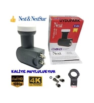 Next 4'Lü Dört Çıkışlı Lnb 4K Full Hd+Lnb Kelepçesi+4 Adet Contalı Konnektör