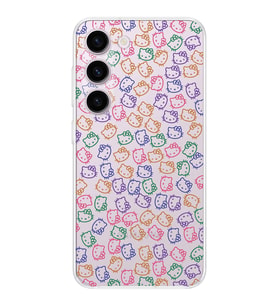 Samsung Galaxy S23 Plus  Kamera korumalı Kapak Hello Kitty Tasarımlı  Şeffaf Kılıf