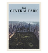Central Park'ı Ziyaret Edin Tablo Ahşap Poster Dekoratif