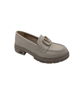 Kvorn  Kadın Topuklu Loafer Ayakkabı - BEJ - 39