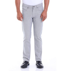 Hatemoğlu Mavi Regular Fit Yüksek Bel Düz Paça Basic Kanvas Pantolon