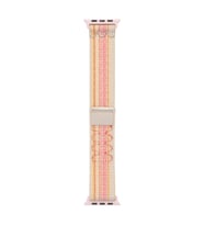 Apple Watch Ultra 49mm Uyumlu KRD-91 Hasır Kordon Strap Kayış (Pembe)