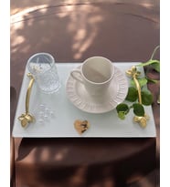Adore Gold İncili Söz Kahve Tepsisi (Gold)