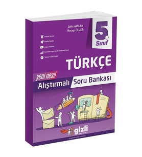 Gizli Yayınları 5. Sınıf Türkçe Alıştırmalı Soru Bankası