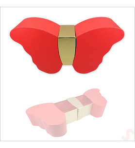 Kelebek Kutu, 33 x 18 x 9 cm - Kırmızı, 1 Adet (STD)