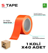 S-Dizayn Oto Cam - Montaj Bandı İthal Turuncu 45mm x 33 Yd 72 li Koli A+Kalite