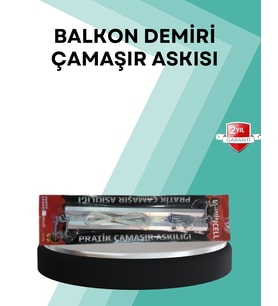 Kare Küpeşte Uyumlu Balkon Çamaşır Askısı 25x60 cm Beyaz Pratik