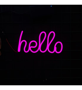 ESLED Hello Neon Yazı - Neon Hello Yazısı Led Neon