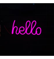 ESLED Hello Neon Yazı - Neon Hello Yazısı Led Neon