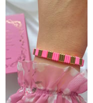 Pembe Gold Seramik Bileklik