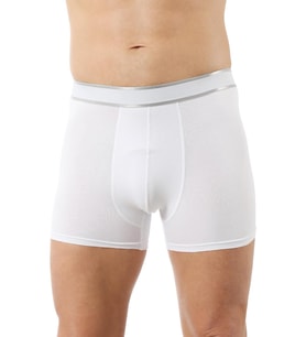 Erkek Pamuklu Likralı Esnek Rahat Boxer Şort  Beyaz K11226