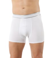 Erkek Pamuklu Likralı Esnek Rahat Boxer Şort  Beyaz K11226
