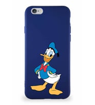 Apple iPhone 6 Soft Premier Kapak Donald Duck-C Tasarımlı Silikon Kılıf - Lacivert (Şeffaf)
