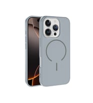 iPhone 16 Pro Kılıf Kamera Çıkıntılı Magsafe Şarj Özellikli Lüx Meta Kapak (Gri)