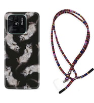 Xiaomi Poco X3 Pro M4 Pro X4 Pro C40 10C Kılıf Boyun Asklı Rasta Silikon Sevimli Kedicikler 1785