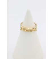 STİL İNCİSİ/XUPING JEWELRY  NOKTA TAŞLI YÜZÜK (Altın Rengi)