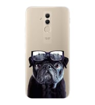 PrintiFy Huawei Mate 20 Lite ile Uyumlu Köpek 3 Kamera Korumalı Şeffaf Kılıf