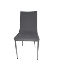 Sandalye 19354 SAMBA Metal Çelik Nikelaj  GRİ renk 4 Adet Kaliteli kumaş El Yapım