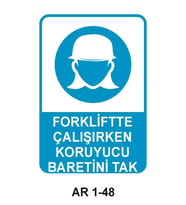 İŞ GÜVENLİĞİ UYARI LEVHASI 1 ADET PVC 21 X 29CM