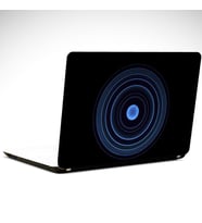 Mavi Çember Soyut Laptop Sticker 13 İnch (34X24CM)