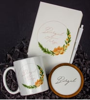 Kişiye Özel Defter Kalem Kupa Ve Bardak Altlığı Hediye Seti 103863 (Model 1)