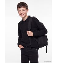 LCW Kids Siyah Polo Yaka Erkek Çocuk Tişört