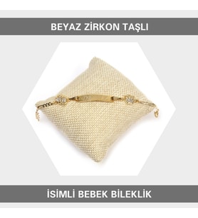 Sahi Aksesuar Beyaz Kristal Taşlı Unisex Bebek Bileklik 52
