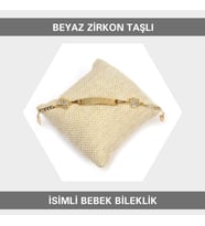 Sahi Aksesuar Beyaz Kristal Taşlı Unisex Bebek Bileklik 52