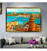 Altın Çerçeveli dekoratif tablo a1936 (Gold)